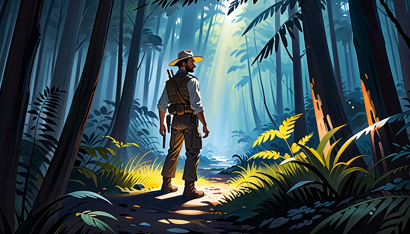 Enchanted Connection: Lost Hiker's Jungle Encounter